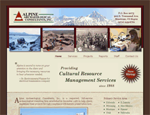 Tablet Screenshot of alpinearchaeology.com